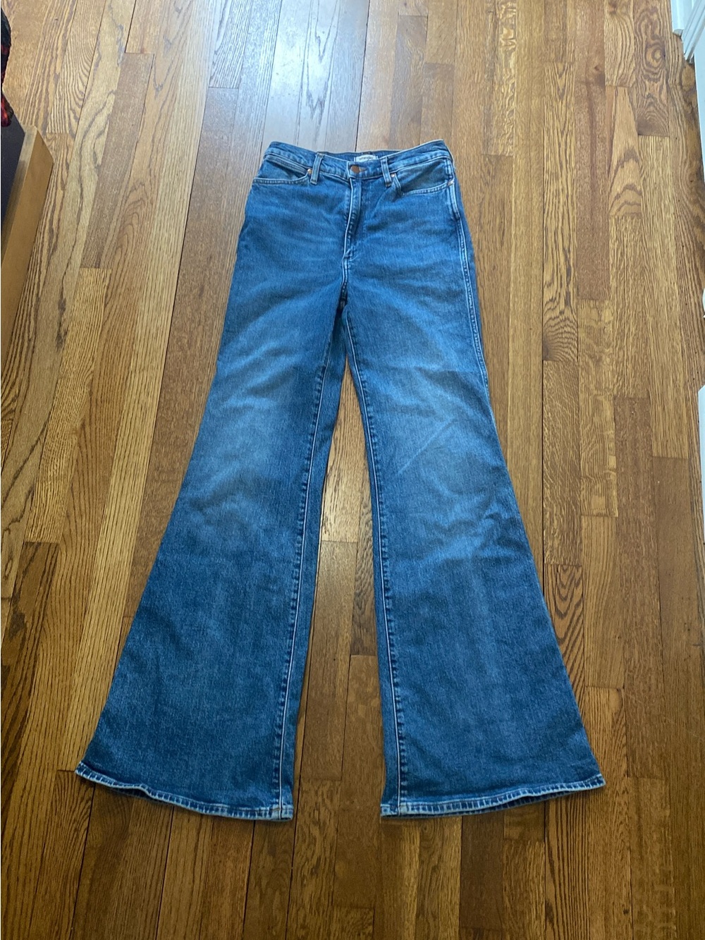Wrangler Women's High-Rise Blue Flare Jeans